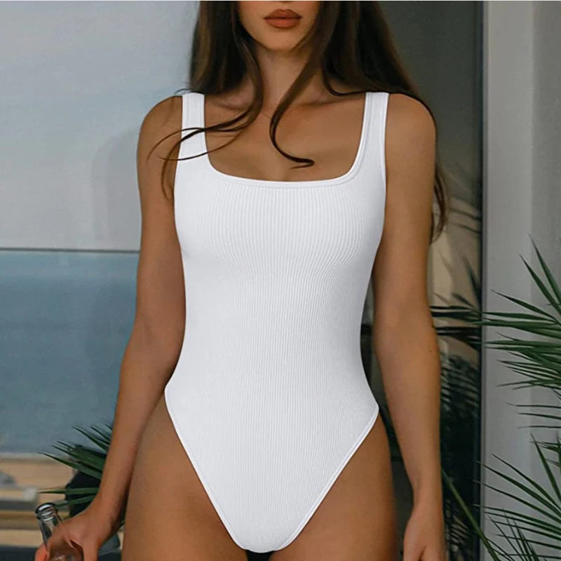**Sculpt & Shine Ribbed Bodysuit™**