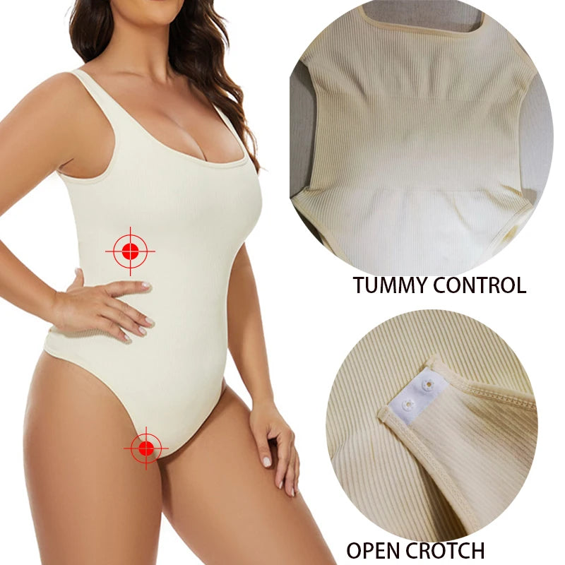 **Sculpt & Shine Ribbed Bodysuit™**