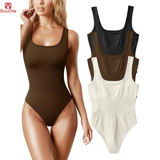 **Sculpt & Shine Ribbed Bodysuit™**